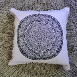 Púðaver - Mandala svart munstur 60*60 cm