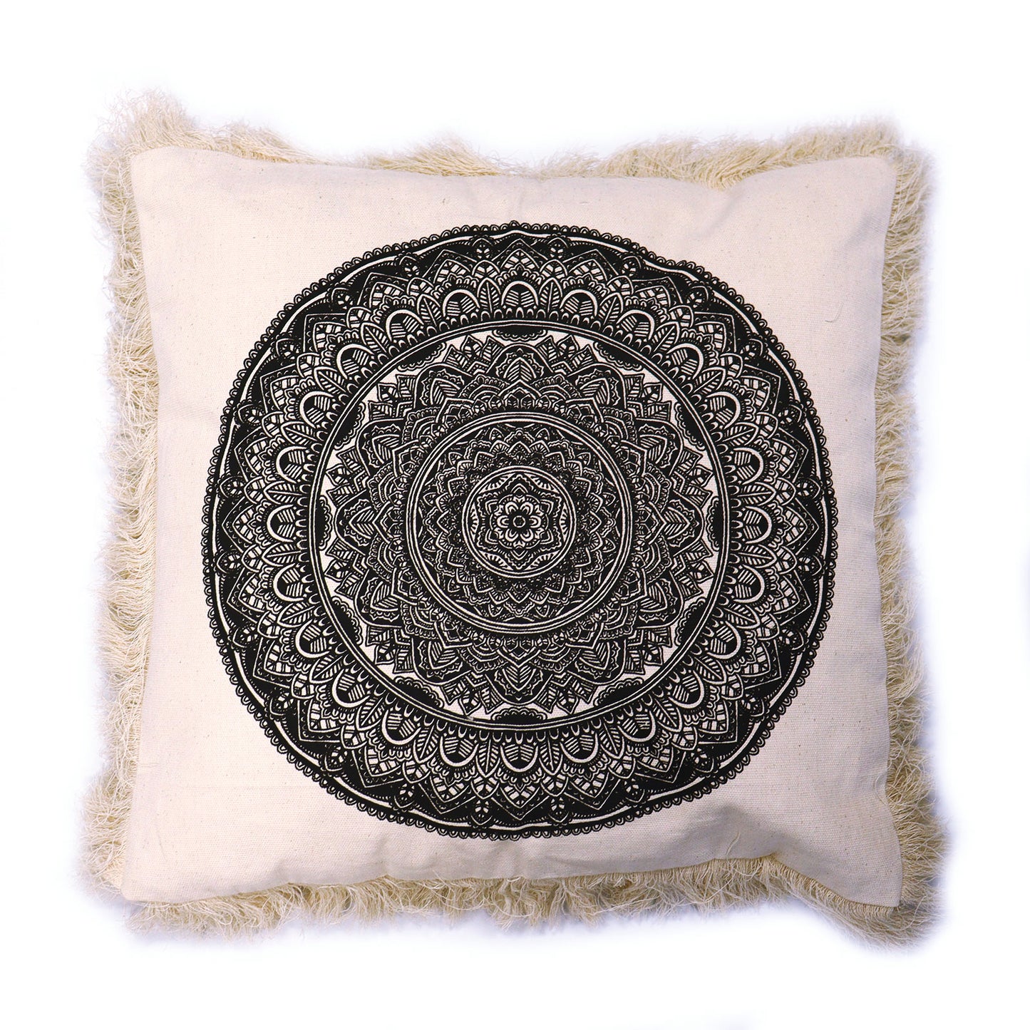 Púðaver - mandala með svörtu mynstri 50*50 cm