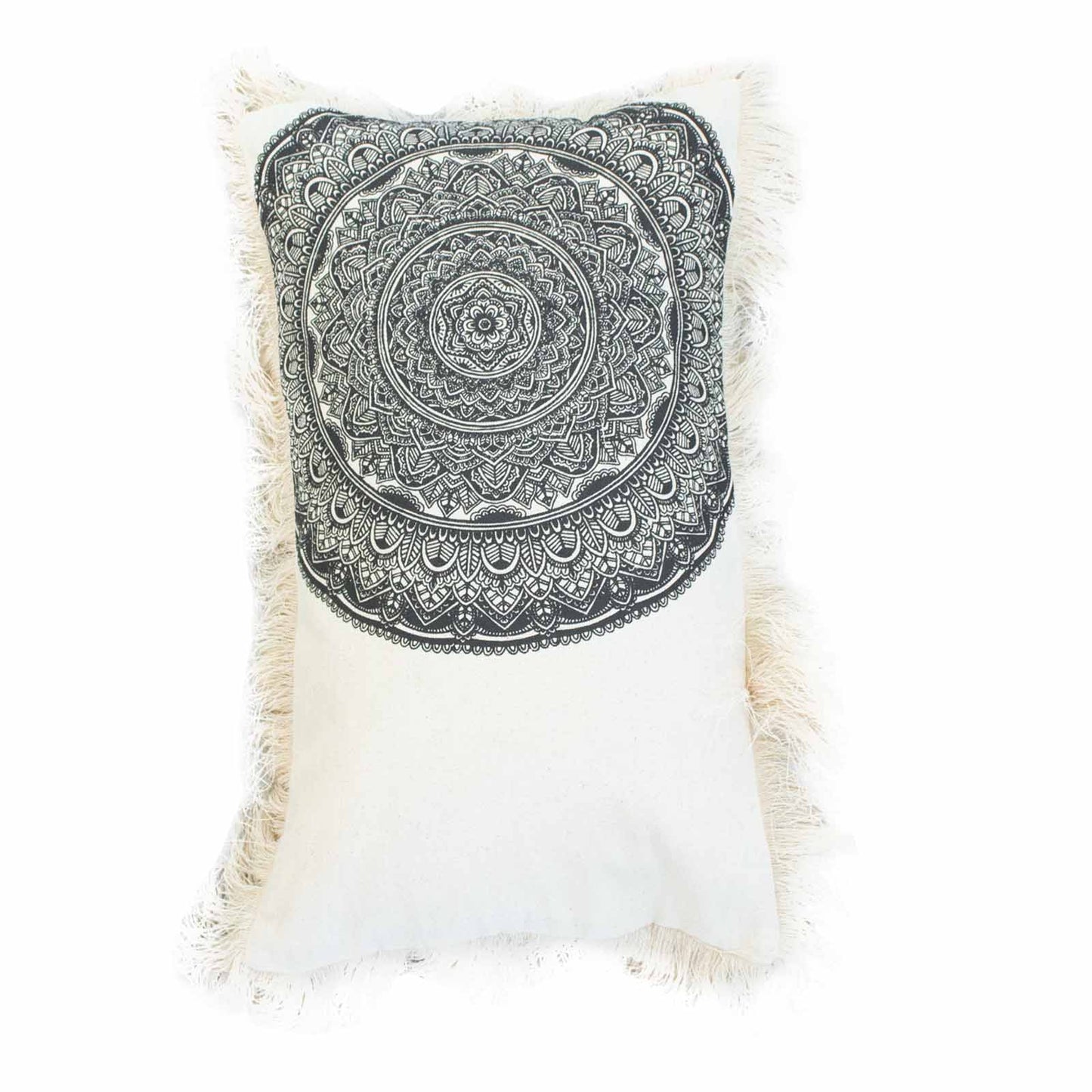 Púðaver - Mandala svart mynstur 30*50 cm