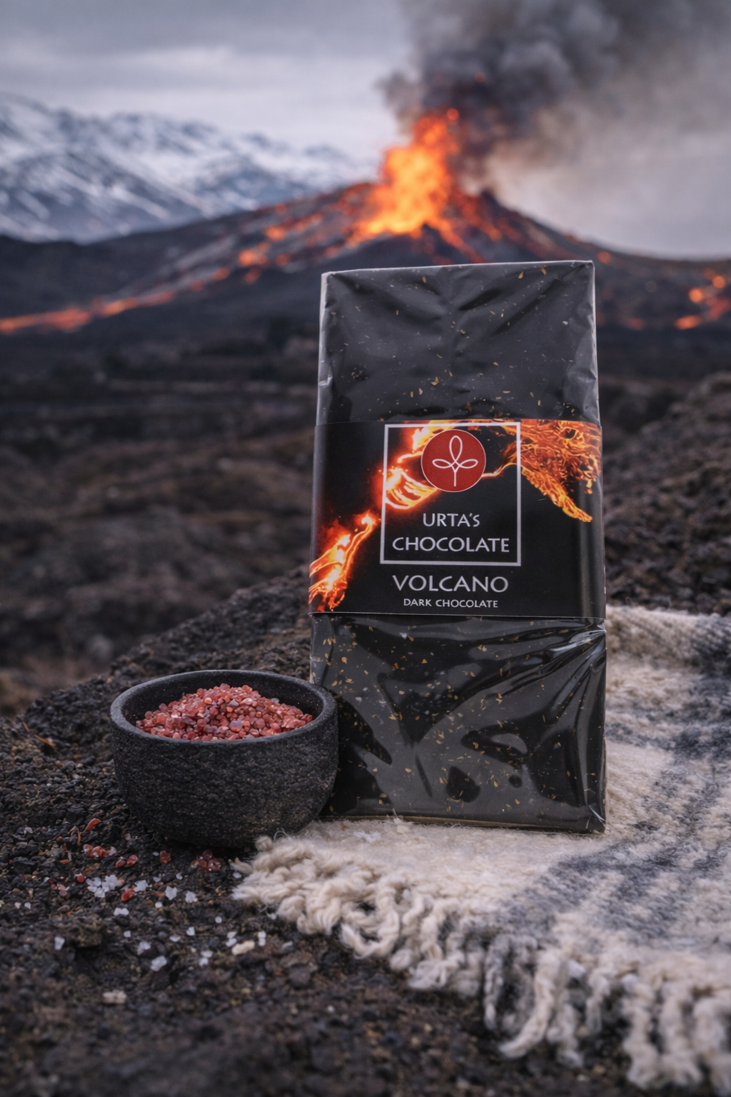Urta Handgert Dökkt Súkkulaði með Chilli og Sjávarsalti