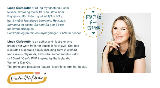 Esja norðurljós - eftirprent eftir Lindu Ólafsdóttir