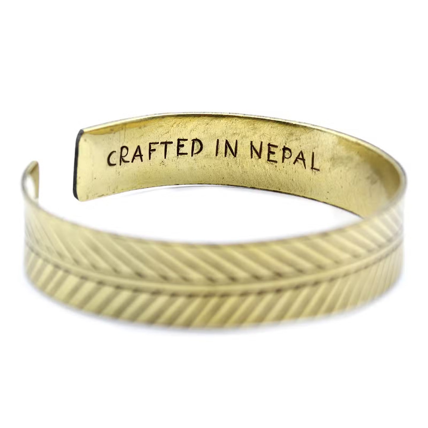 Handsmíðað kopar- og látúnsarmband frá Nepal