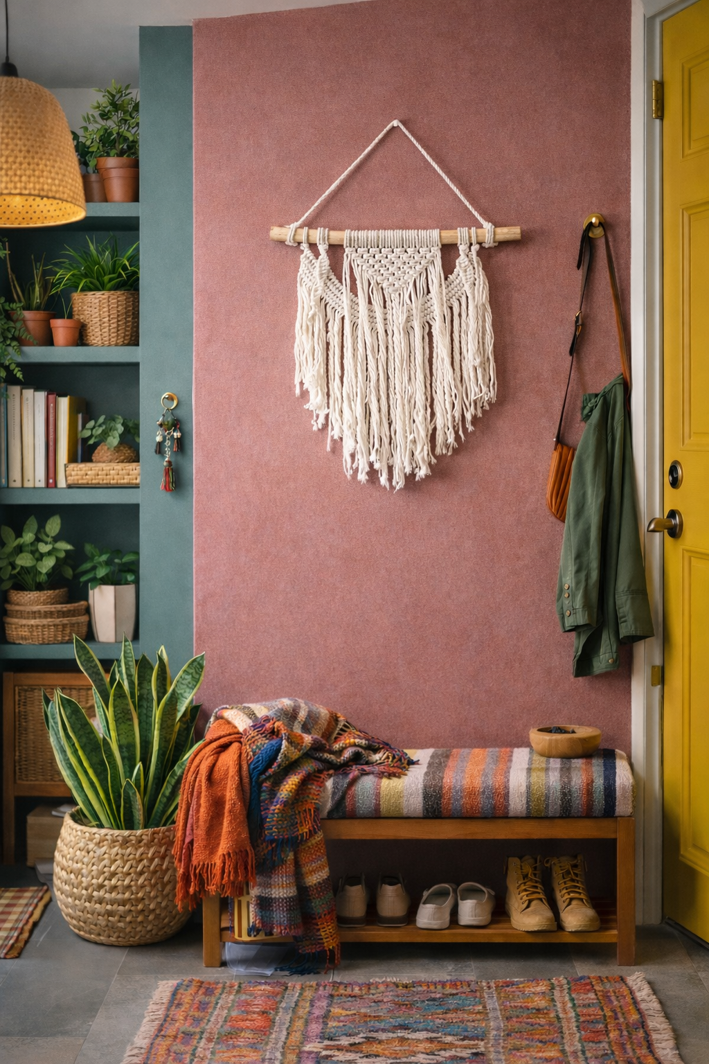 Macramé vegghengi 40 * 60 cm