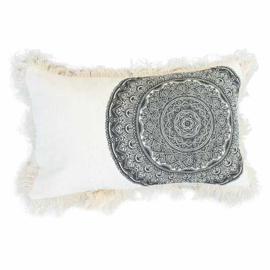 Púðaver - Mandala svart mynstur 30*50 cm