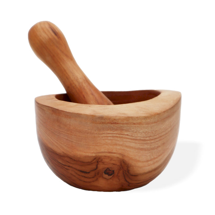 Ergo Natural Teak mortél og þjappari (stór)