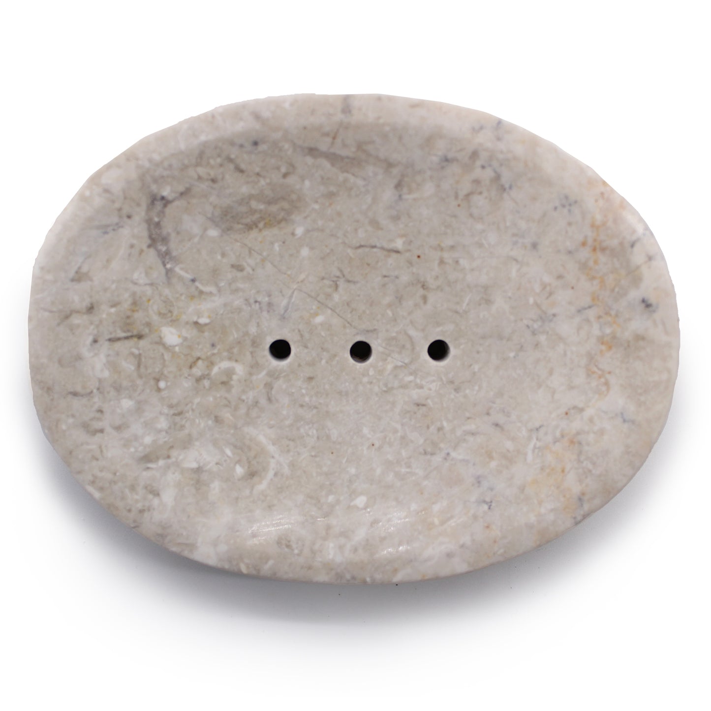 Sápudiskur úr marmara - ljósgrár