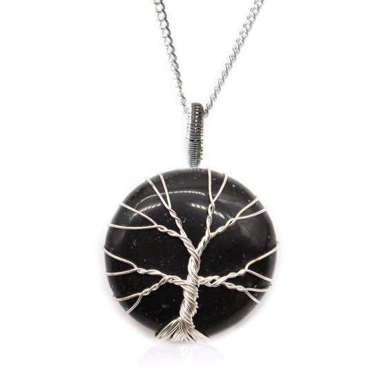 Hálsmen með Black Onyx og Tree of Life