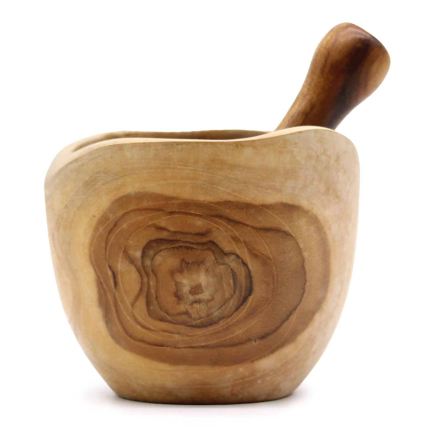 Ergo Natural Teak mortél og þjappari (stór)