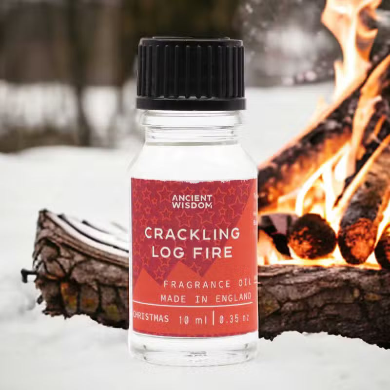 Crackling Log Fire – hlýr ilmur af viði og reykelsi