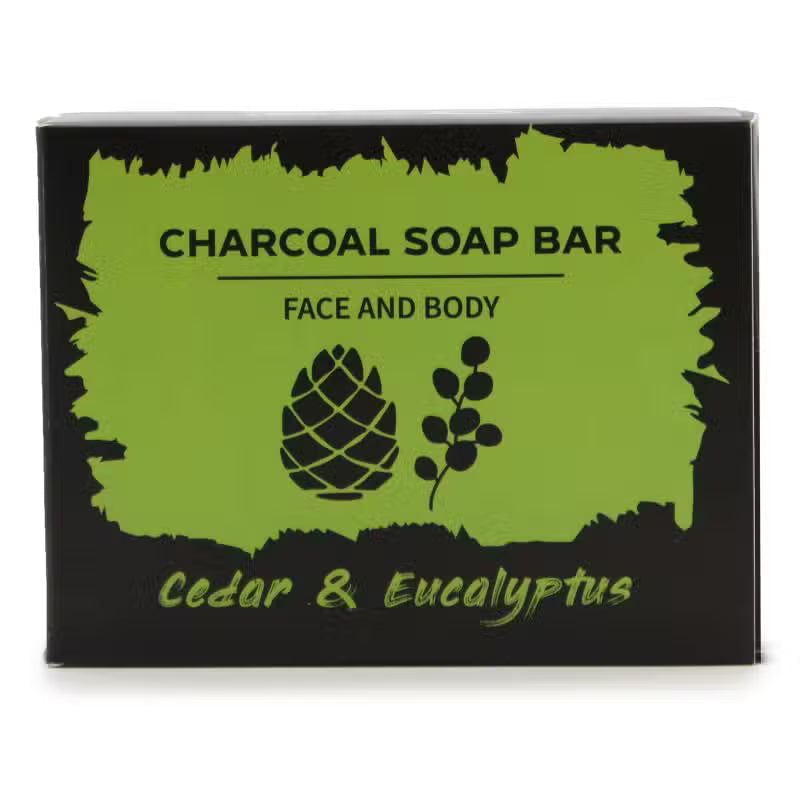 Handgerð kolasápa með Eucalyptus og sedrusviði