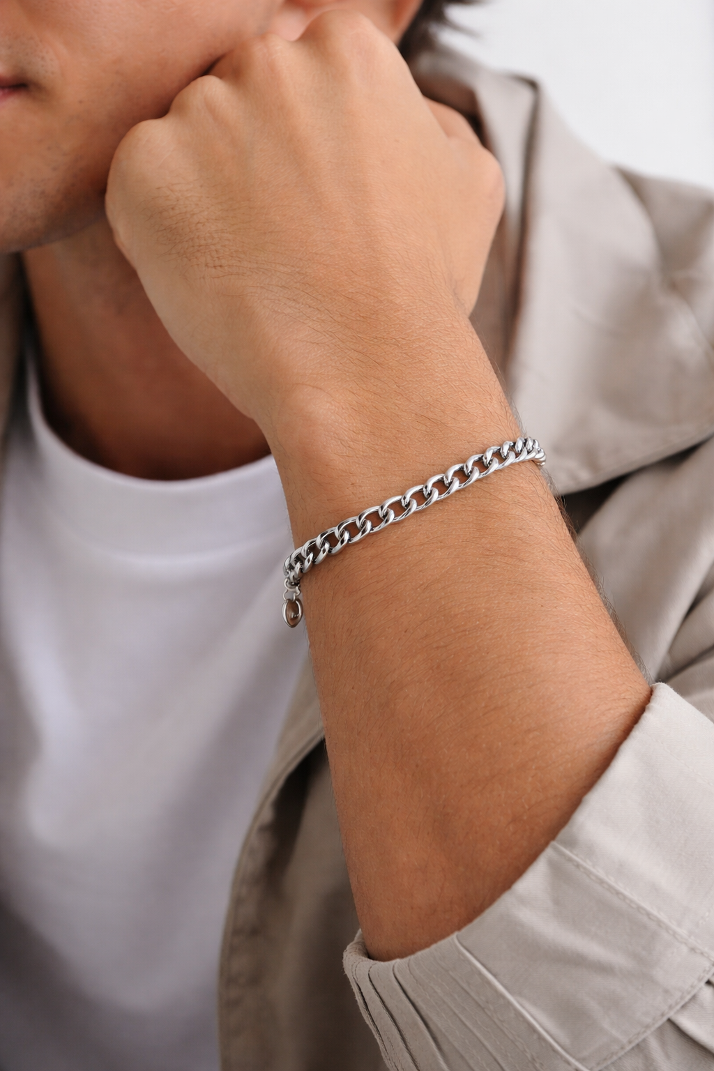 Armband Ródíumhúðað