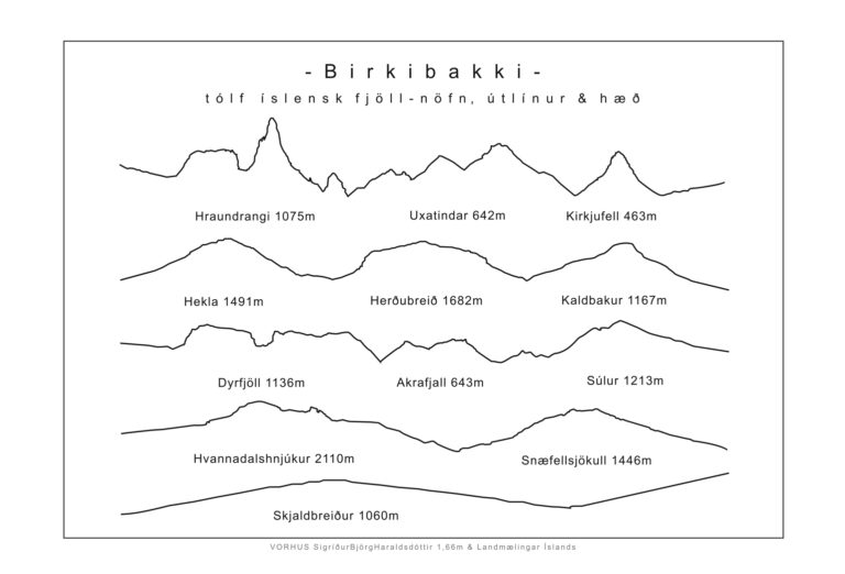 Birkibakki Fjallasýn – Blár – 20x27cm
