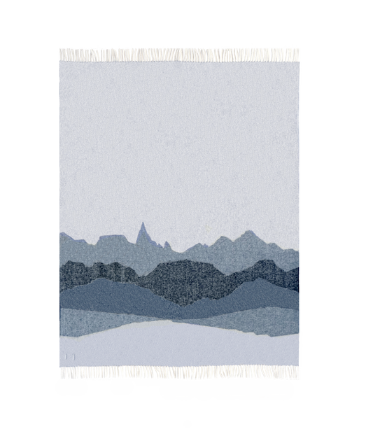 Ullarteppi Fjallasýn Himinblámi