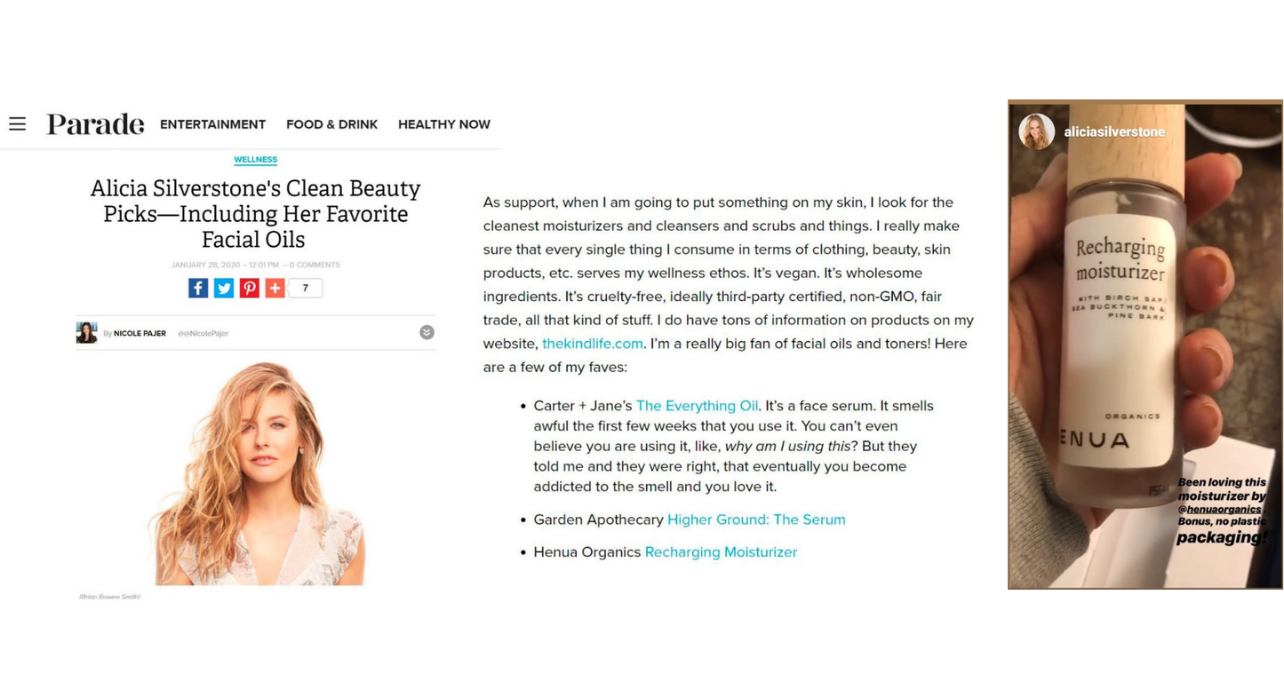 Henua organics - Recharging moisturizer - Með birkisafa, furuberki og hafþyrni