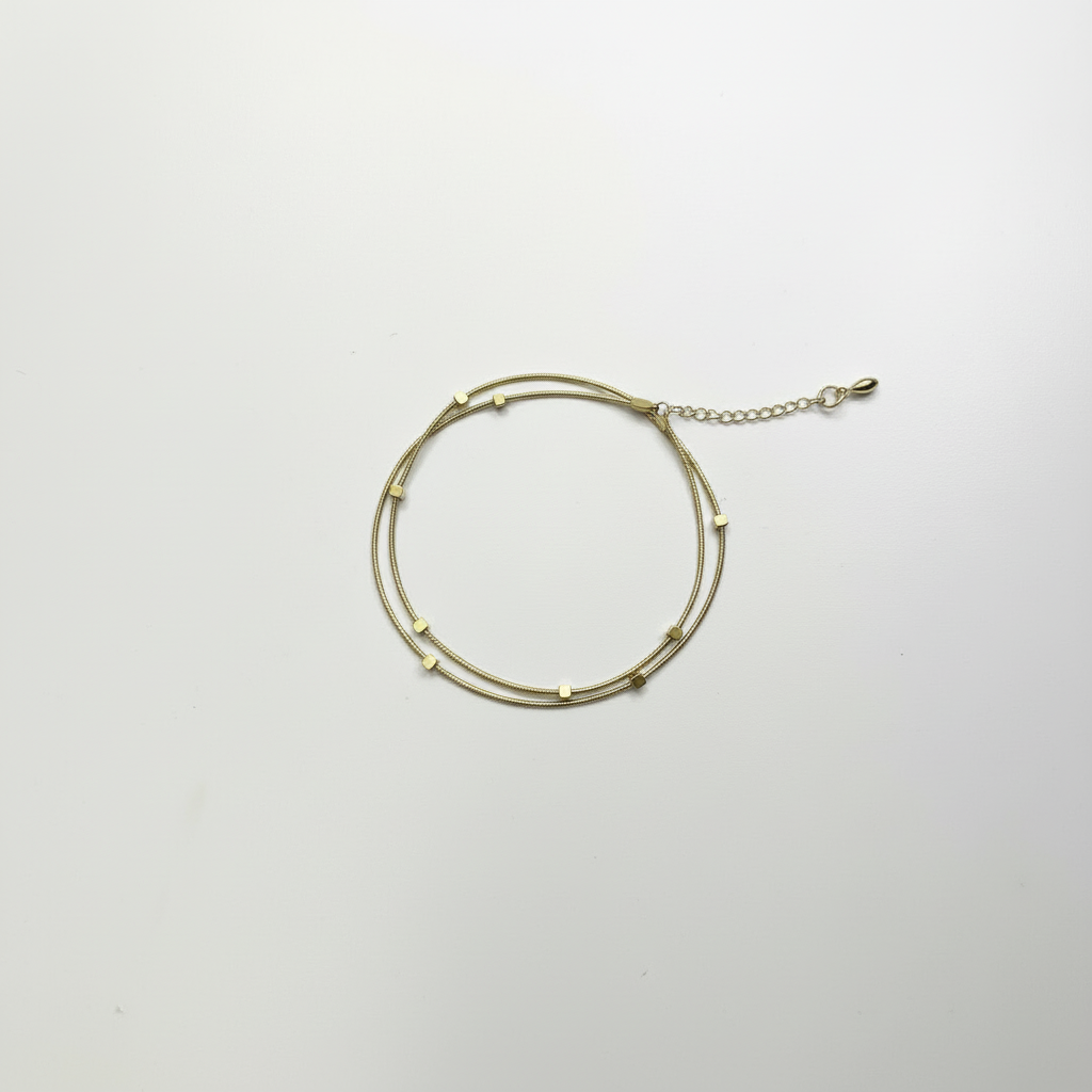 Gyllt armband úr ryðfríu stáli