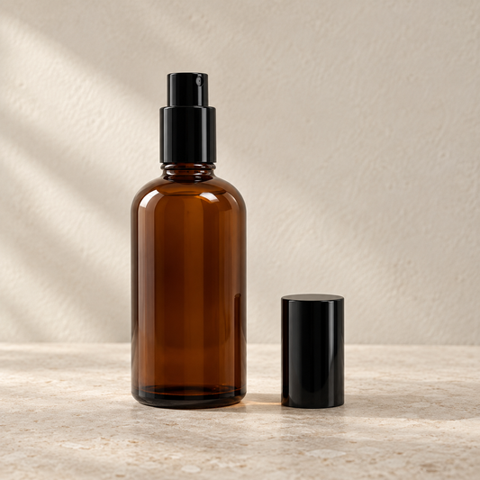 Amberlituð glerflaska fyrir heimilissprey 100 ml