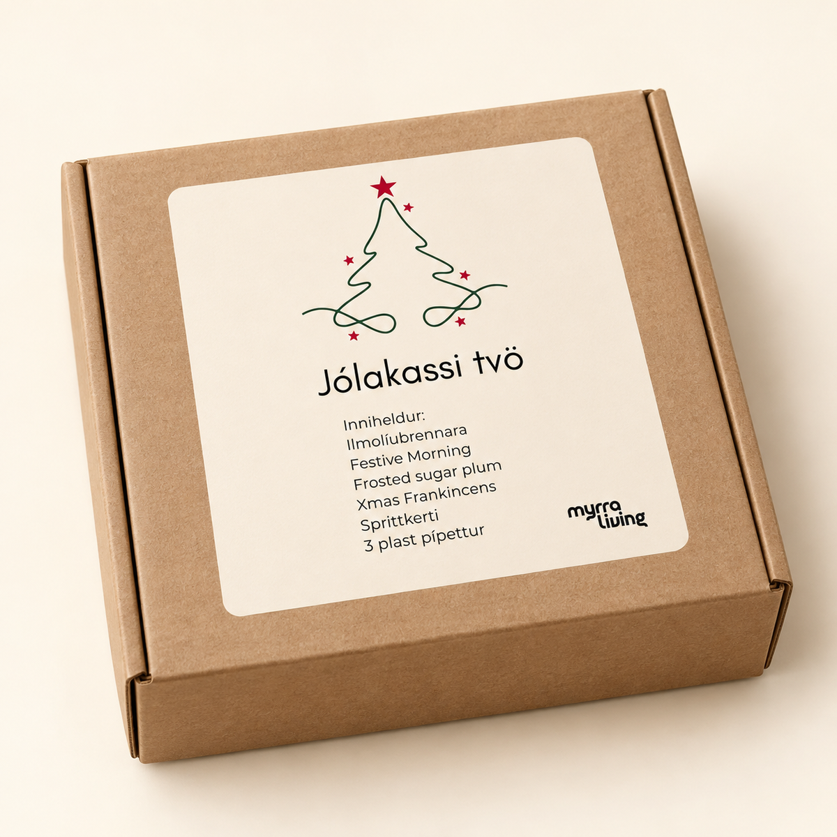 Jólakassi 2 með ilmolíubrennara og jólailmum | Myrra Living – Myrra living