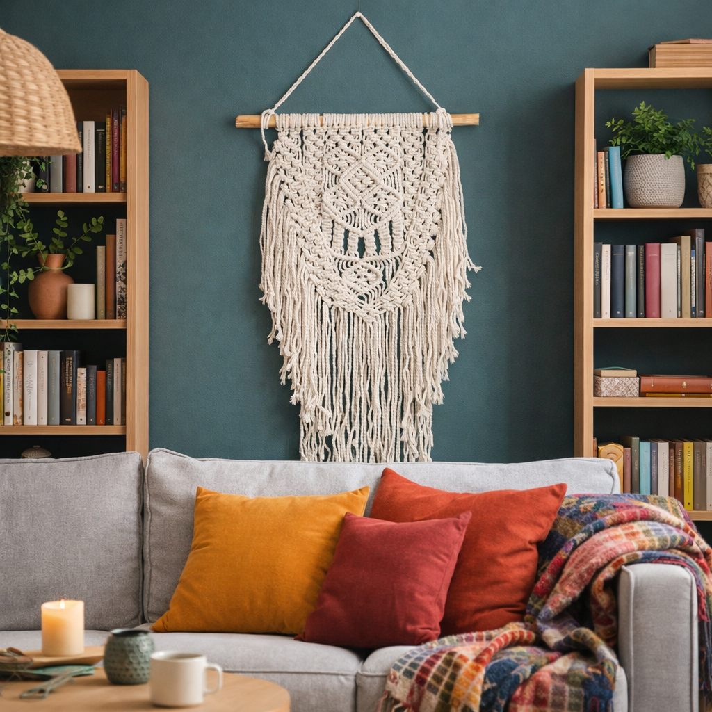 Handgert Macramé vegghengi